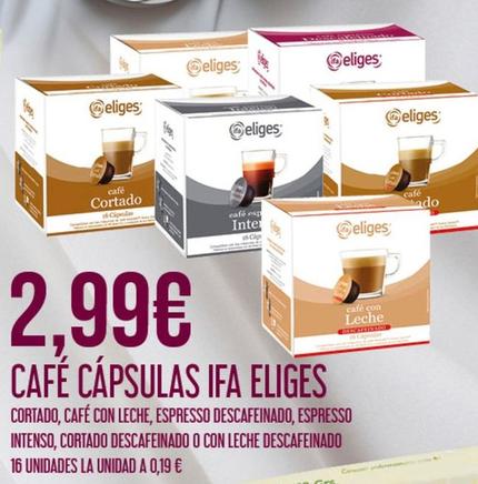 Oferta de Ifa Eliges - Café Cápsulas por 2,99€ en Claudio