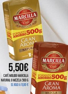 Oferta de Marcilla - Café Molido Natural O Mezcla por 5,5€ en Claudio