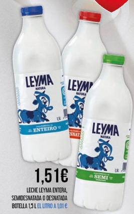 Oferta de Leyma - Leche Entera, Semidesnatada O Desnatada por 1,51€ en Claudio