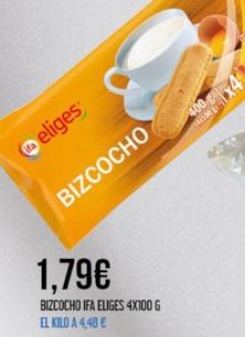 Oferta de Ifa Eliges - Bizcocho 4x por 1,79€ en Claudio