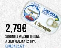 Oferta de A Churrusquiña - Sardinilla En Aceite De Oliva por 2,79€ en Claudio