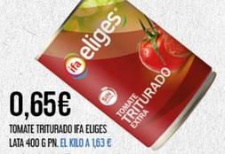 Oferta de Ifa Eliges - Tomate Triturado por 0,65€ en Claudio