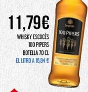 Oferta de 100 Pipers - Whisky Escocés por 11,79€ en Claudio