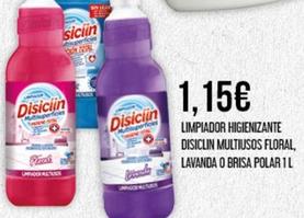 Oferta de Disiclin - Limpiador Higienizante Multiusos Floral, Lavanda O Brisa Polar por 1,15€ en Claudio