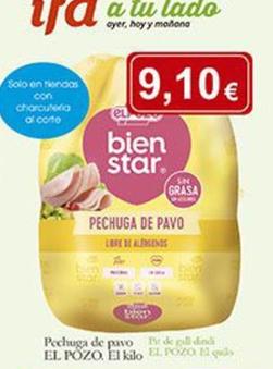 Oferta de Pechuga de pavo por 9,1€ en Supermercados Bip Bip