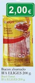Oferta de Bacon ahumado por 2€ en Supermercados Bip Bip