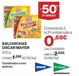 Oferta de Oscar Mayer - Salchichas por 1,35€ en Hipercor