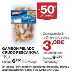 Oferta de Pescanova - Gambón Pelado Crudo por 6,15€ en Hipercor