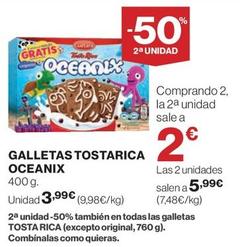 Oferta de Cuétara - Galletas Tostarica Oceanix por 3,99€ en Hipercor
