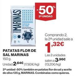 Oferta de Marinas - Patatas Flor De Sal por 2,64€ en Hipercor