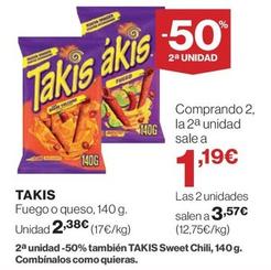 Oferta de Takis - Fuego por 2,38€ en Hipercor
