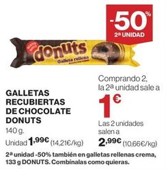 Oferta de Donuts - Recubiertas De Chocolate por 1,99€ en Hipercor