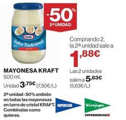Oferta de Kraft - Mayonesa por 3,75€ en Hipercor