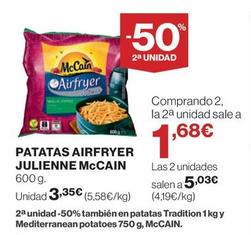 Oferta de Mccain - Patatas Airfryer Julienne por 3,35€ en Hipercor
