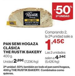 Oferta de The Rustik Bakery - Pan Semi Hogaza Clásica por 2,89€ en Hipercor