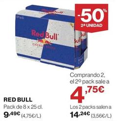 Oferta de Red Bull - Pack De 8 por 9,49€ en Hipercor