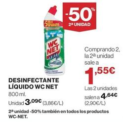 Oferta de Wc Net - Desinfectante Líquido por 3,09€ en Hipercor