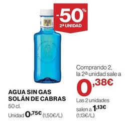 Oferta de Solán De Cabras - Agua Sin Gas por 0,75€ en Hipercor
