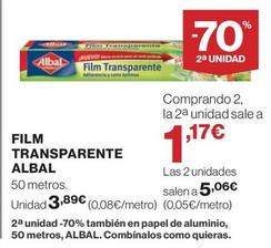 Oferta de Albal - Film Transparente por 3,89€ en Hipercor