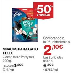 Oferta de Felix - Snacks Para Gato por 4,2€ en Hipercor
