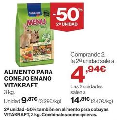 Oferta de Vitakraft - Alimento Para Conejo Enano por 9,87€ en Hipercor