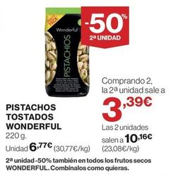 Oferta de Wonderful - Pistachos Tostados por 6,77€ en Hipercor