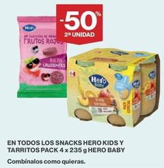 Oferta de Hero - En Todos Los Snacks Kids Y Tarritos en Hipercor