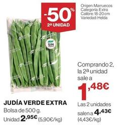 Oferta de Judía Verde Extra por 2,95€ en Hipercor