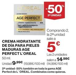 Oferta de Crema hidratante por 9,99€ en Hipercor