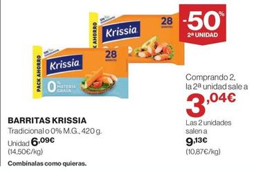 Oferta de Krissia - Barritas por 6,09€ en Hipercor