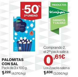 Oferta de Palomitas Con Sal por 1,22€ en Hipercor