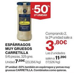 Oferta de Carretilla - Espárragos Muy Gruesos por 7,59€ en Hipercor