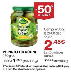 Oferta de Kuhne - Pepinillos por 4,89€ en Hipercor