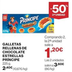 Oferta de Príncipe - Galletas Rellenas De Chocolate Estrellas por 2,4€ en Hipercor