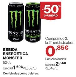 Oferta de Monster - Bebida Energética por 1,69€ en Hipercor