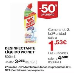 Oferta de Wc Net - Desinfectante Liquido  por 3,05€ en Hipercor