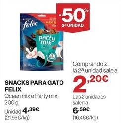 Oferta de Felix - Snacks Para Gato por 4,39€ en Hipercor