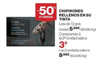 Oferta de Chipirones Rellenos En Su Tinta por 5,99€ en Hipercor