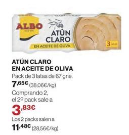 Oferta de Albo - Atún Claro En Aceite De Oliva por 7,65€ en Hipercor