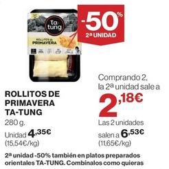 Oferta de Ta Tung - Rollitos De Primavera por 4,35€ en Supercor