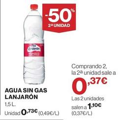 Oferta de Lanjarón - Agua Sin Gas por 0,73€ en Supercor