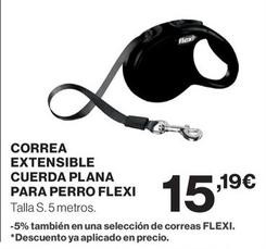 Oferta de Correa Extensible Cuerda Plana Para Perro Flexi por 15,19€ en Supercor