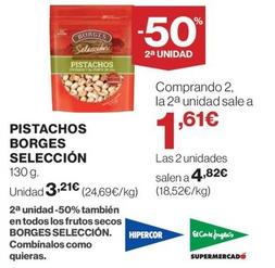 Oferta de Borges - Pistachos Seleccion por 3,21€ en Supercor