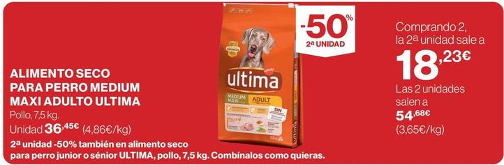 Oferta de Última - Alimento Seco Para Perro Medium Maxi Adulto por 36,45€ en Supercor