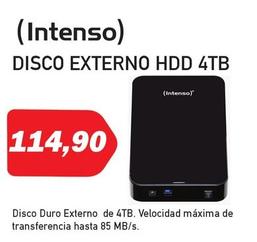 Oferta de Intenso - Disco Externo Hdd 4tb por 114,9€ en Microsshop