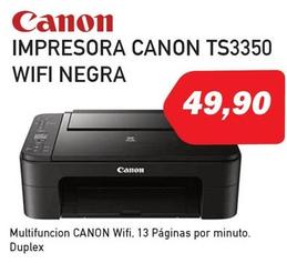 Oferta de Canon - Impresora Ts3350 Wifi Negra por 49,9€ en Microsshop