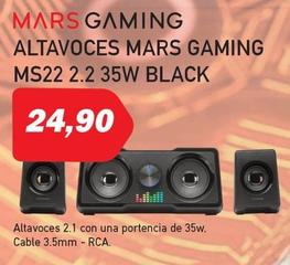 Oferta de Mars - Gaming Altavoces Gaming Ms22 2.2 35w Black por 24,9€ en Microsshop