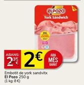 Oferta de Jamón por 2€ en Supermercados Charter