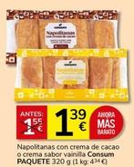 Oferta de Napolitana de crema por 1,39€ en Supermercados Charter