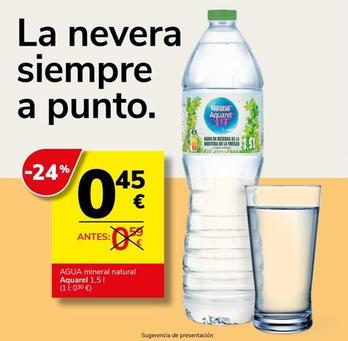 Oferta de Agua por 0,45€ en Supermercados Charter